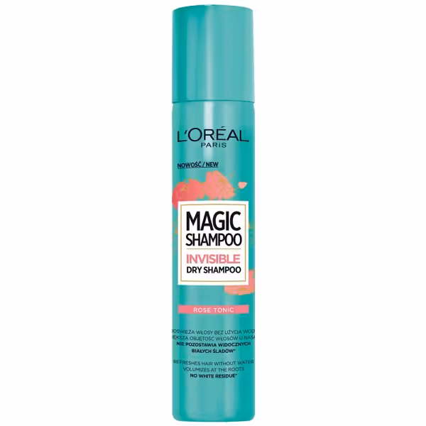 شامپو خشک لورال مجیک حاوی عصاره گل رز – حجم ‎دهنده سریع مو – 200 میل