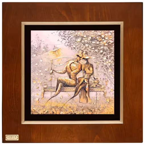 تابلو ورق طلا مدل FWSGB-43×43-J