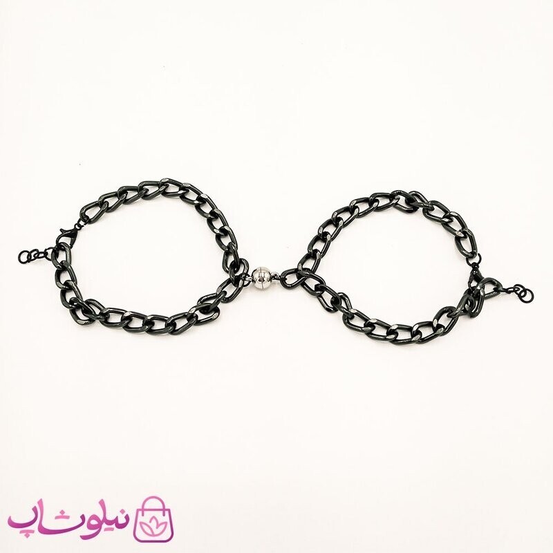دستبند ست عاشقانه مگنتی مشکی