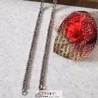 اطلاعات ، قیمت و خرید زنجیر کارتیر استیل مردانه سایز 5 میل رنگ نقره ای کد D367