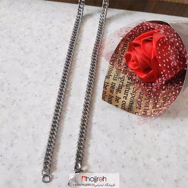 اطلاعات ، قیمت و خرید زنجیر کارتیر استیل مردانه سایز 5 میل رنگ نقره ای کد D367