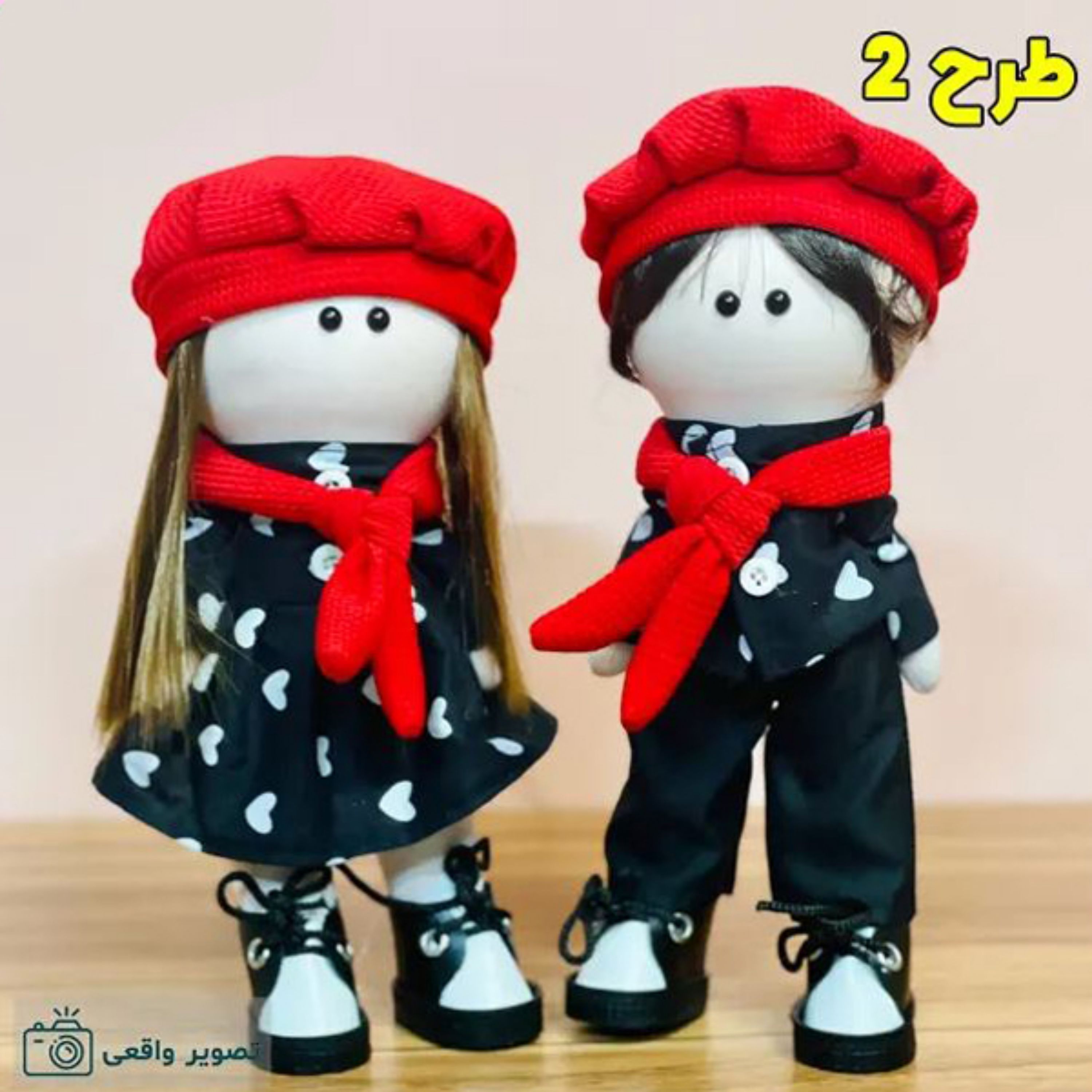 عروسک روسی دختر و پسر عاشق(بسته 2 عددی)