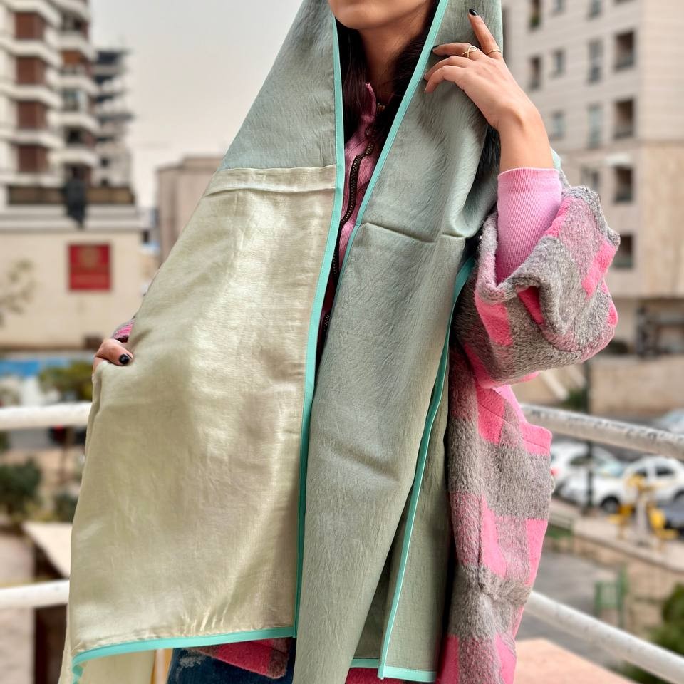 شال زنانه مجلسی دستک دار زیبا با ارسال رایگان کد r435
