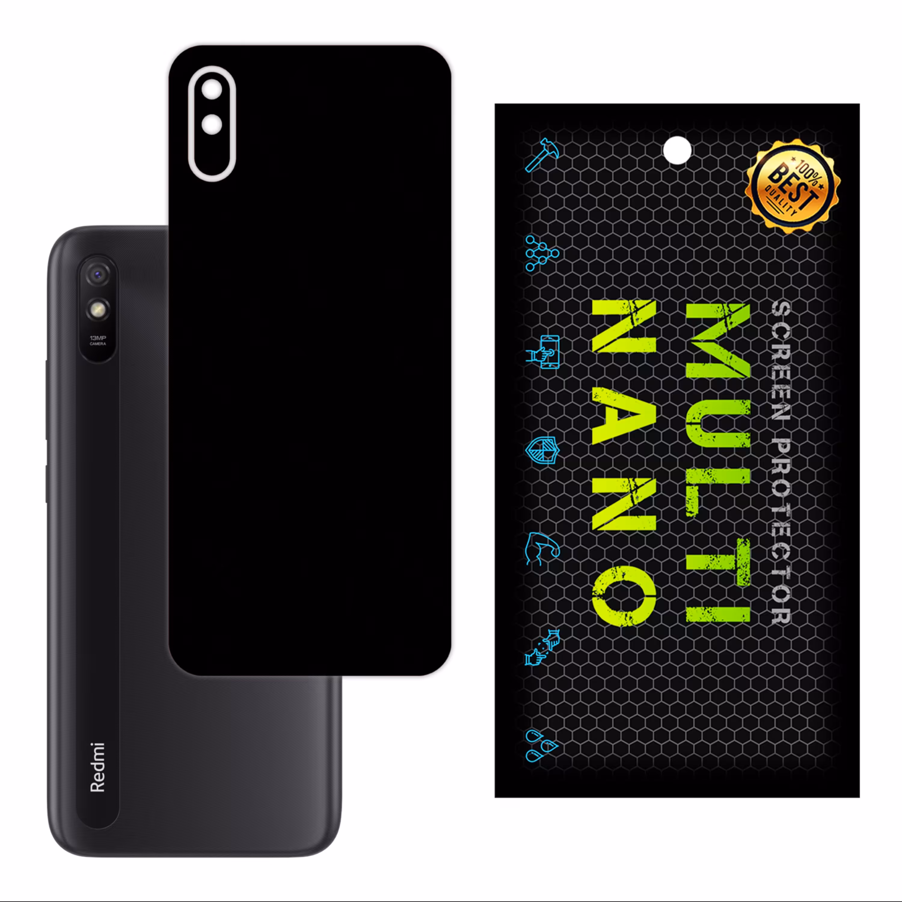 برچسب پوششی MultiNano مدل X-F1M-Black برای پشت  موبایل شیامی Redmi 9A