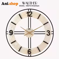 ساعت دیواری قطر 80 ترکیب چوب و فلز M8076_WhiteWash