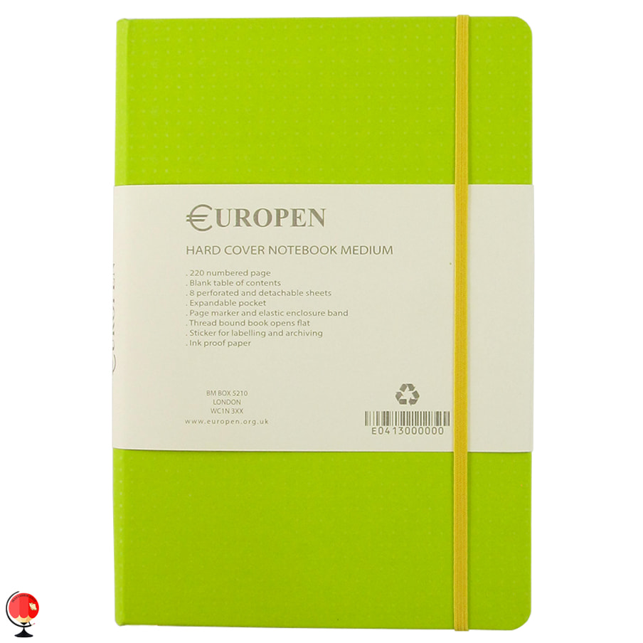 دفتر یوروپن مدل Hard Cover Medium رنگ سبز روشن