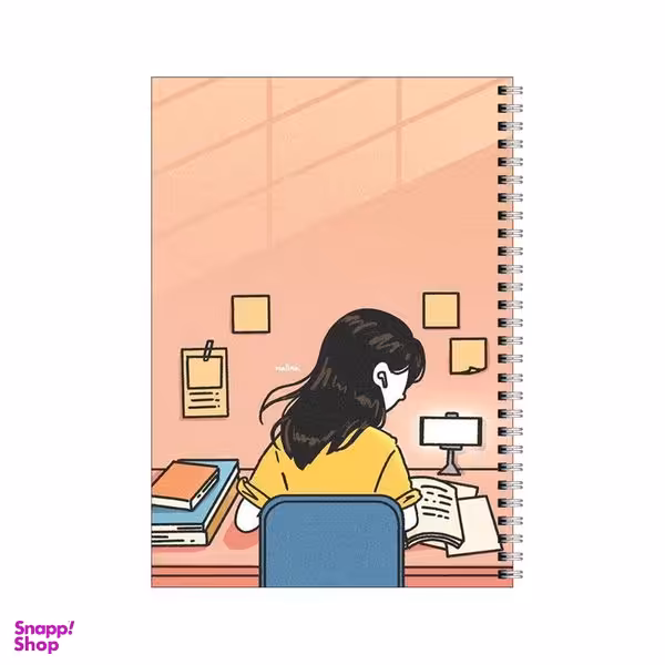 دفتر مشق 80 برگ بامبیلیپ طرح دختر کتابخون کد 4722981