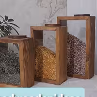 بانکه حبوبات چوبی  3تایی