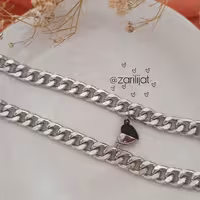دستبند ست زنجیر مگنتی جنس آلومینیوم رنگ ثابت رنگ نقره ای و  طلایی