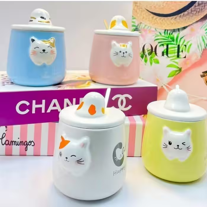 لیوان سرامیک گربه فضول
