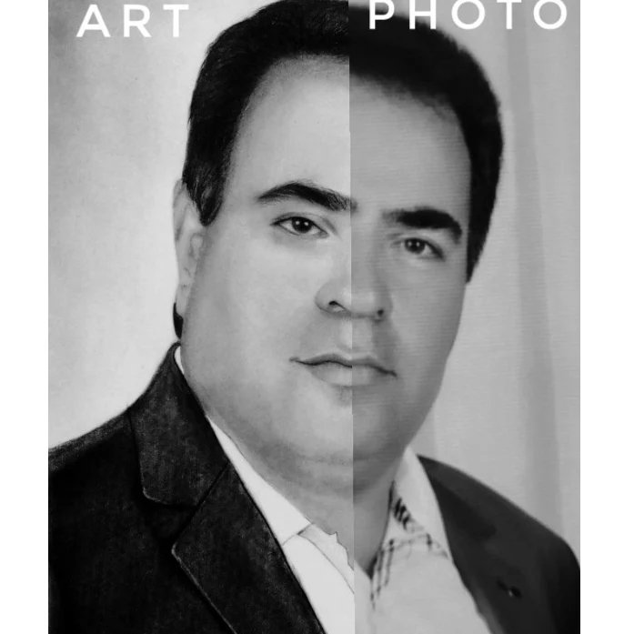 تابلو نقاشی  طراحی چهره   سبک سیاه قلم  دکوری و کادویی     