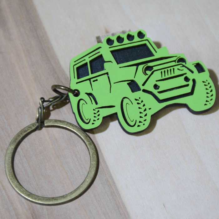 جاکلیدی چوبی دولایه طرح وسایل نقلیه کد 01