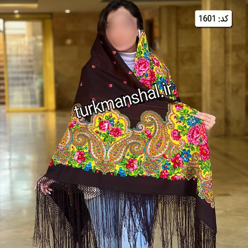 روسری ترکمنی پشمی کد 1601