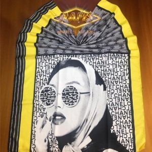 شال سفید مشکی فانتزی
