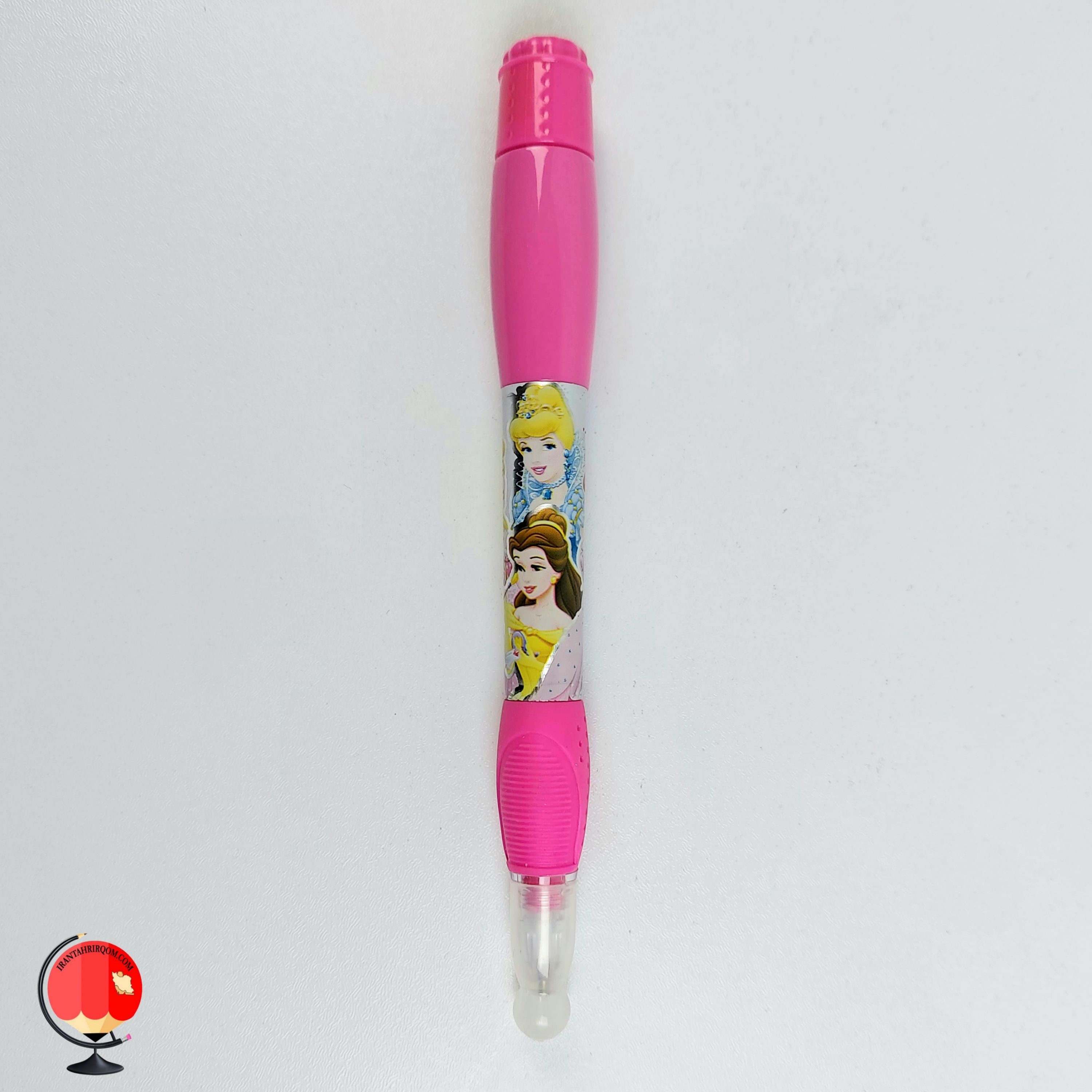 خودکار چراغ دار طرح پرنسس صورتی کد 3031