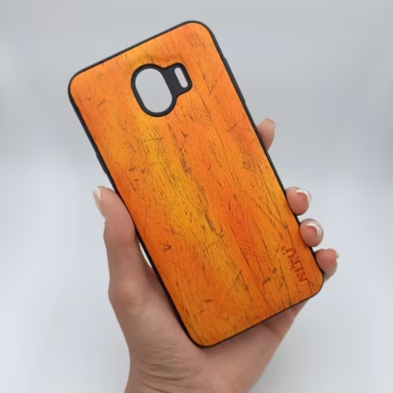 قاب گوشی Galaxy J4 2018 (J400) سامسونگ ژله ای برجسته چرمی زرد  نارنجی کد 73184