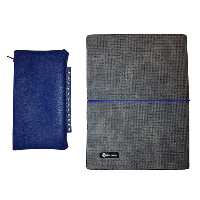 کلاسور 20 حلقه طرح سنگی همراه با جامدادی - سورمه ای