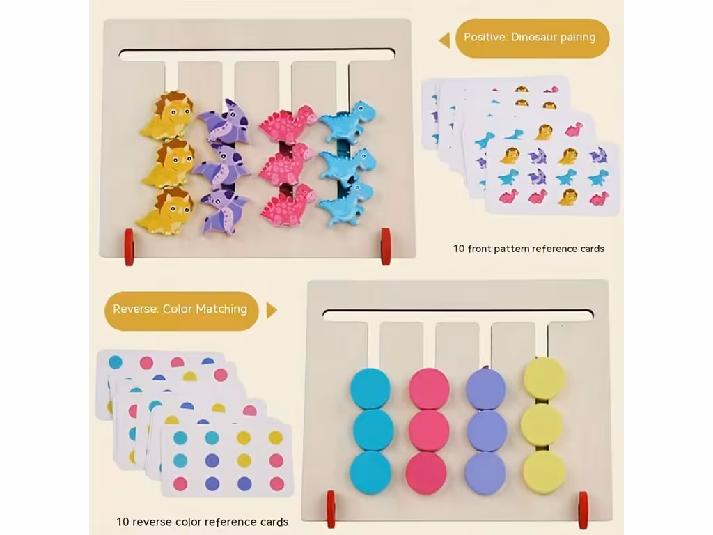 بازی فکری رنگ چین چوبی اسباب بازی