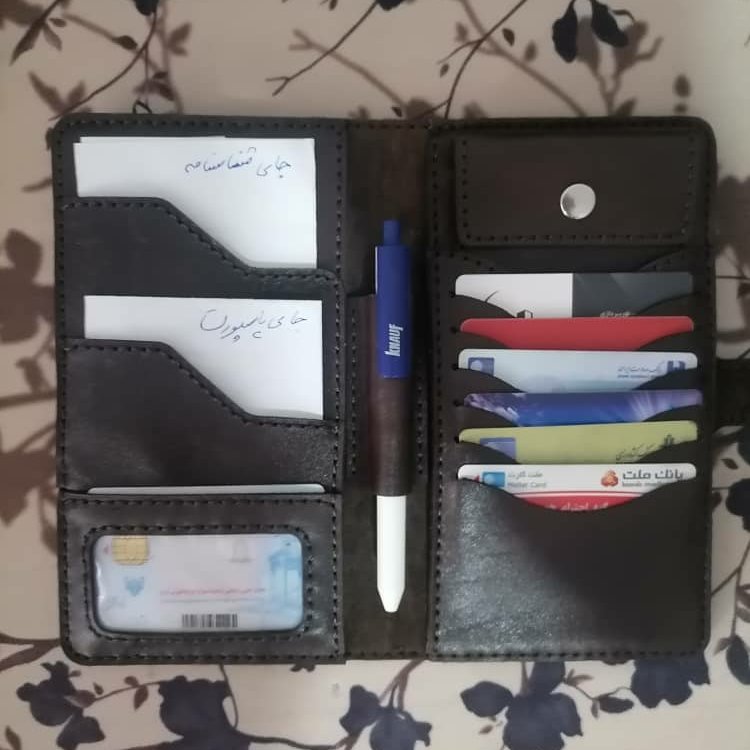کیف پول و مدارک مردانه با چرم طبیعی گاوب