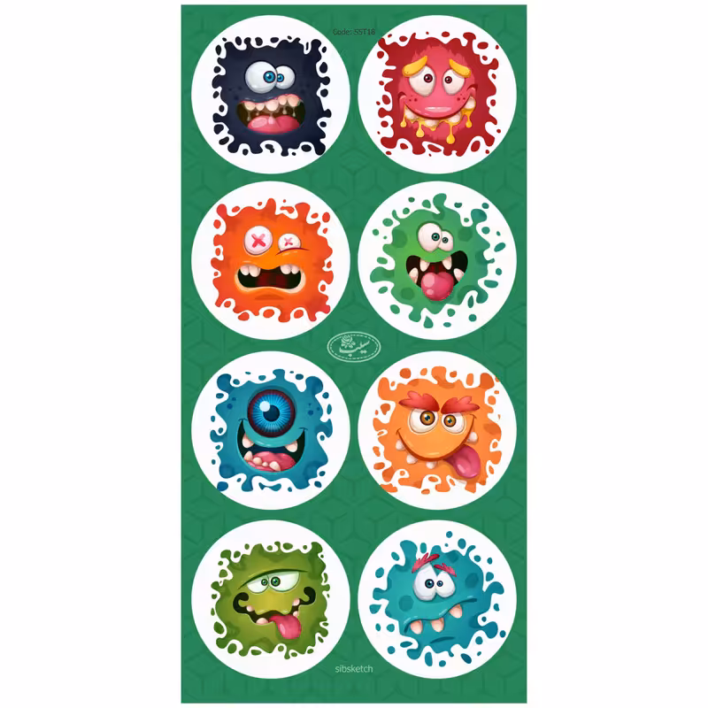 استیکر طرح Monster مدل sst18