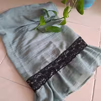 روسری چین دار وال نخ سبز مزون اصیلا