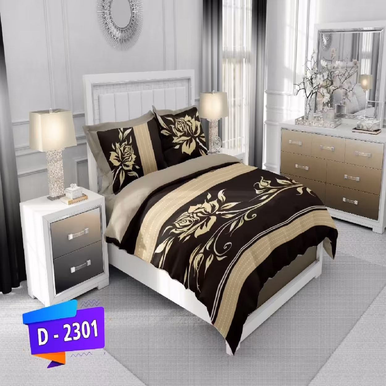 سرویس روتختی لمان کد 2301 دونفره 6 تکه