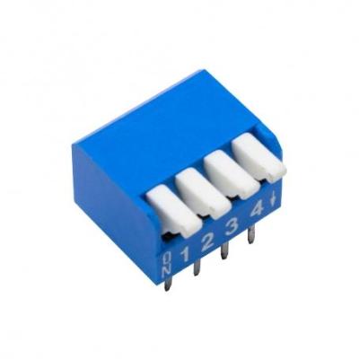 مجموعه 17 عددی دیپ سوئیچ 4 تایی پیانویی تایوانی آبی DPL-04