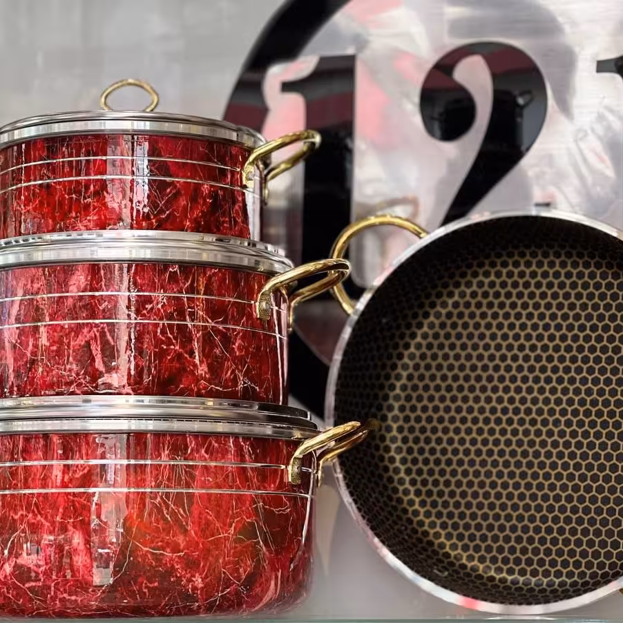 سرویس قابلمه زنبوری طرح سنگ7پارچه اقتصادی بصرفه هزینه ارسال رایگان 