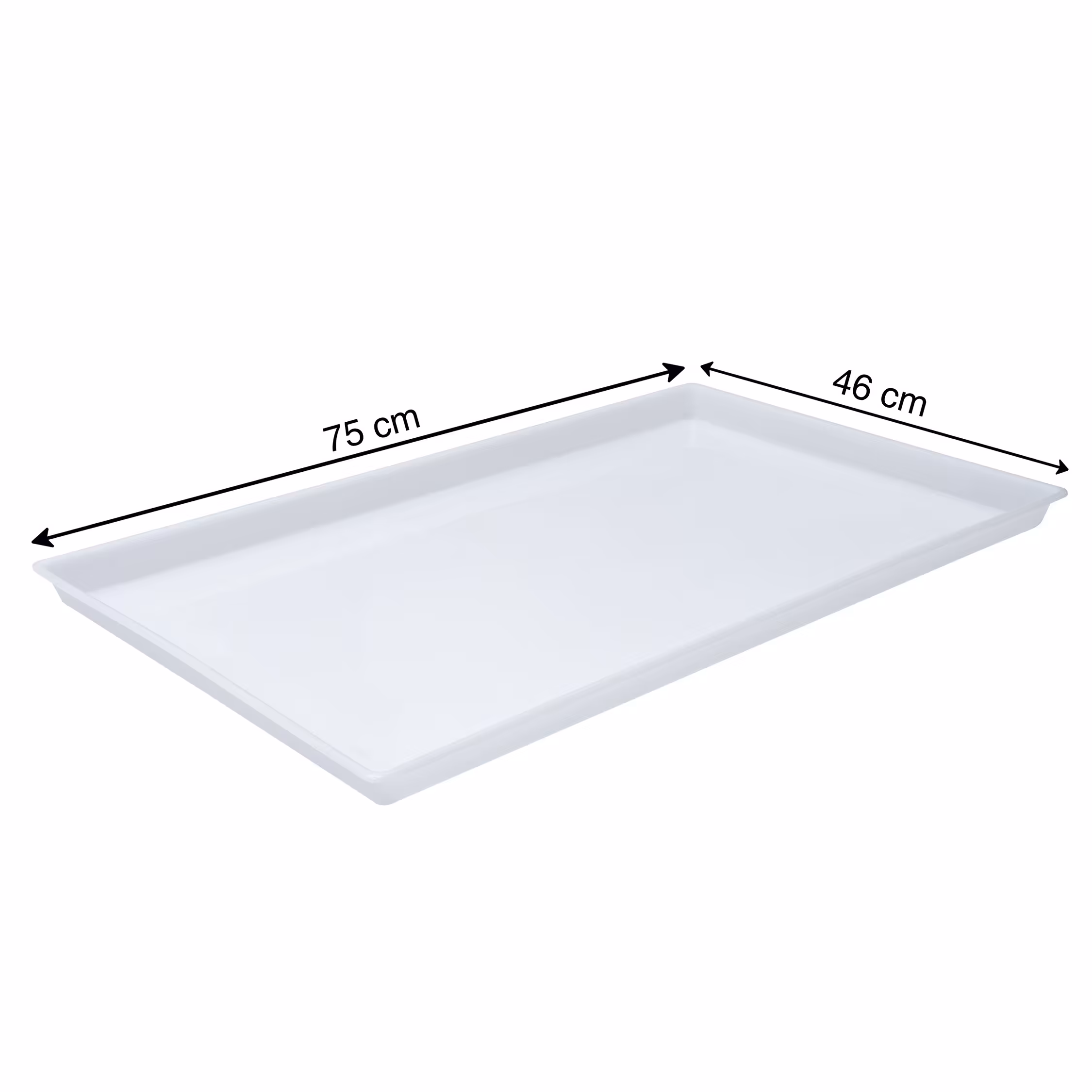 سینی قنادی سفید بسته شش عددی  75 در 46