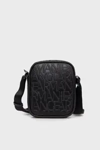 کیف شانه ای مشکی مردانه سیاه آرم 952527 CC838 00020 Armani Exchange