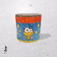 طبلک پلیمری باربد زمینه آبی (زنبورک)