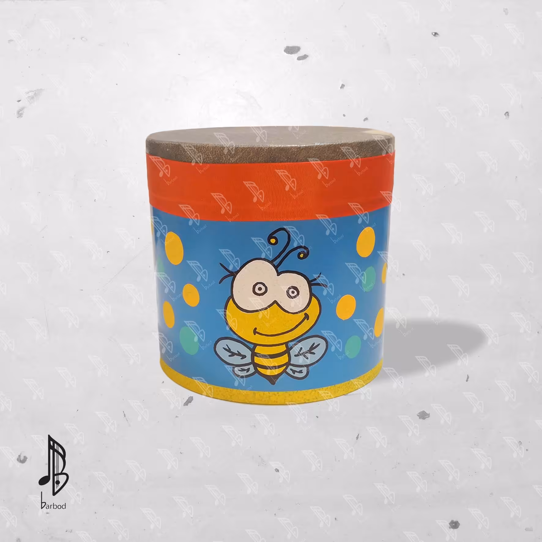 طبلک پلیمری باربد زمینه آبی (زنبورک)