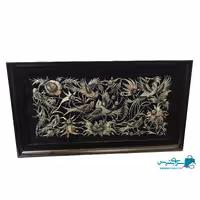 تابلو مس قلم زنی 40 در 70 سانت طرح گل و مرغ