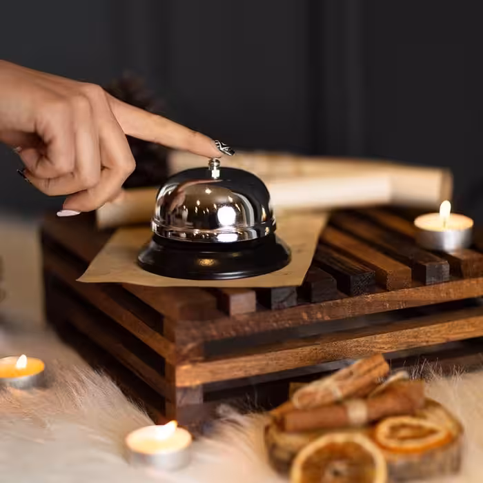 زنگ رومیزی استیل هتلی