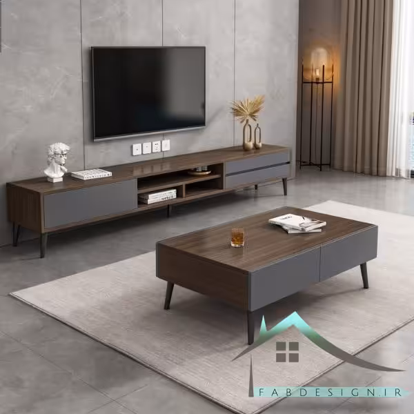 ست میز تلویزیون و جلومبلی fabset-142