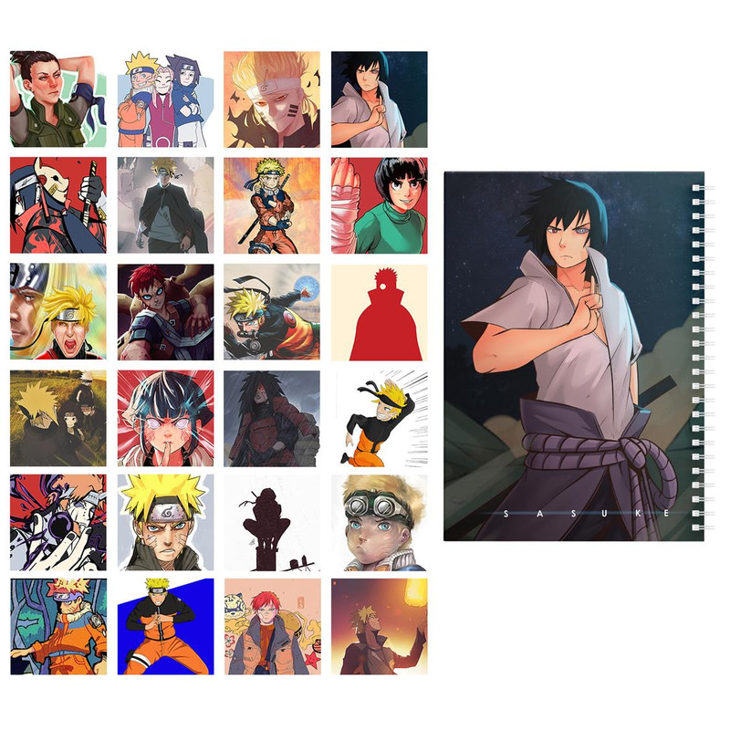 دفتر مشق باژیکان طرح Naruto Fanart کد 20214988 به همراه فتوکارت مجموعه 24 عددی