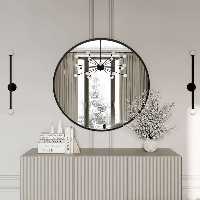 آینه الف مدل گرد طرح ظریف کد  F-100