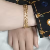 دست بند دو زنکیره رنگ ثابت 