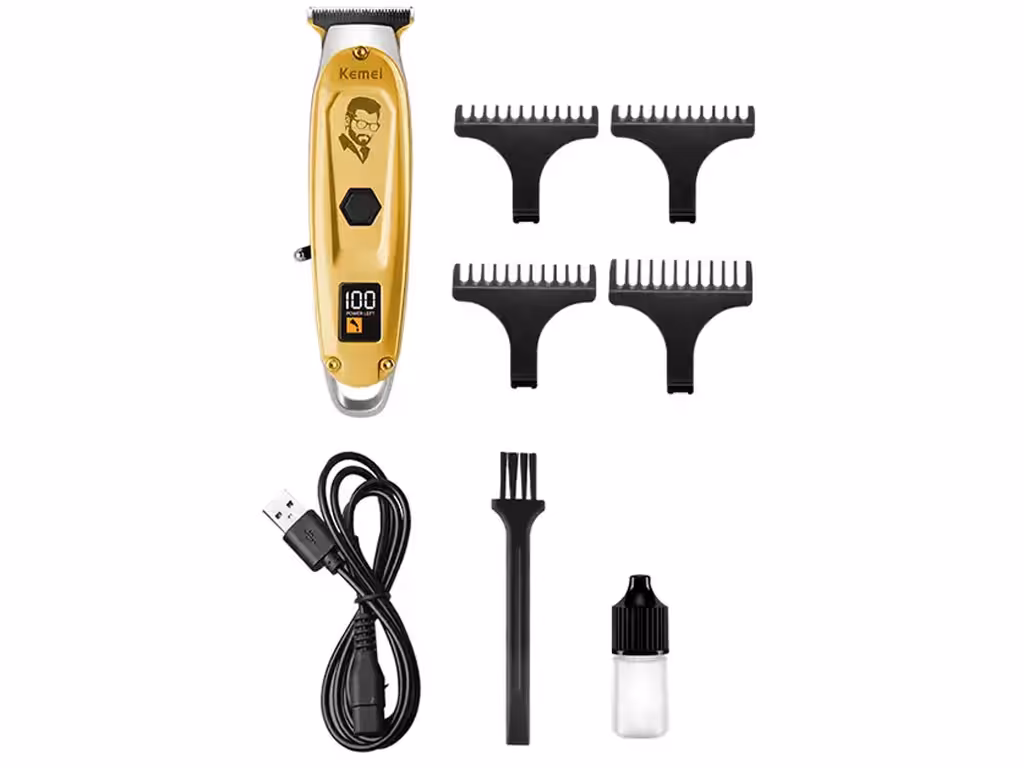 ریش تراش و ماشین اصلاح موی سر و بدن شارژی کمی Kemei KM-PG1947 Professional Hair Clipper LCD Display Hair Trimmer