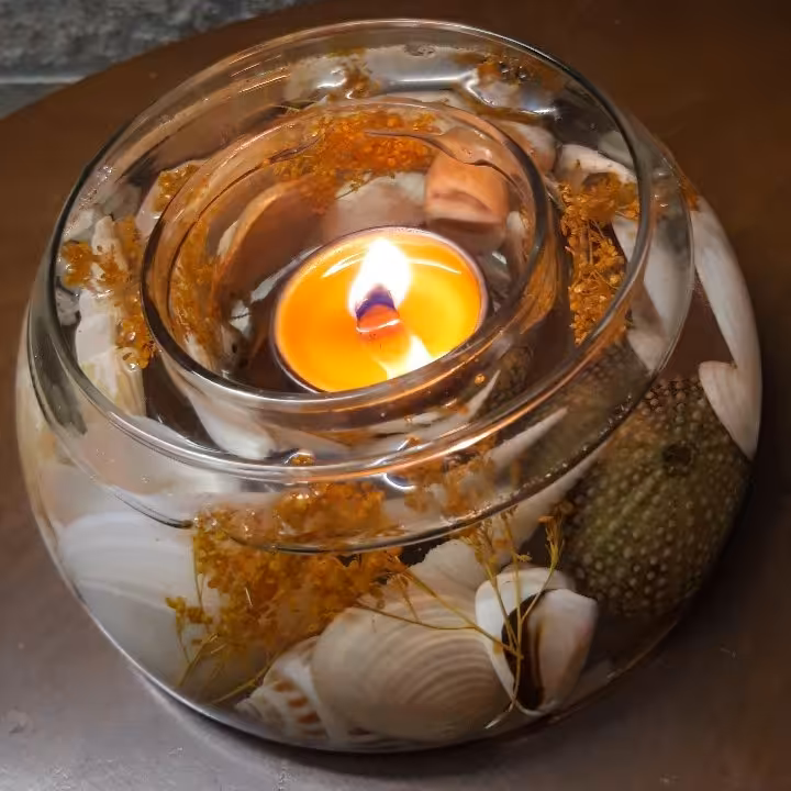 شمع فانوسی وارمر خور طرح دریایی بزرگ 760 گرم جذاب