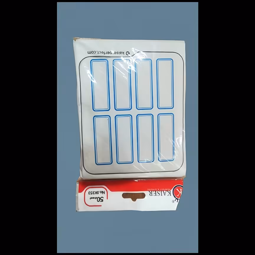 برچسب دور آبی 50 برگ خارجی 1