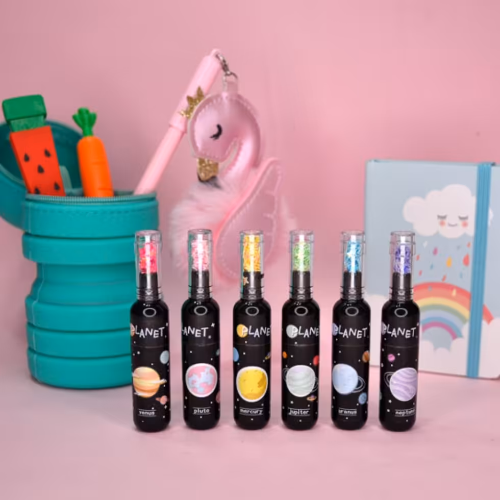 هایلایتر طرح کهکشان پک 6عددی در رنگبندی های جذاب