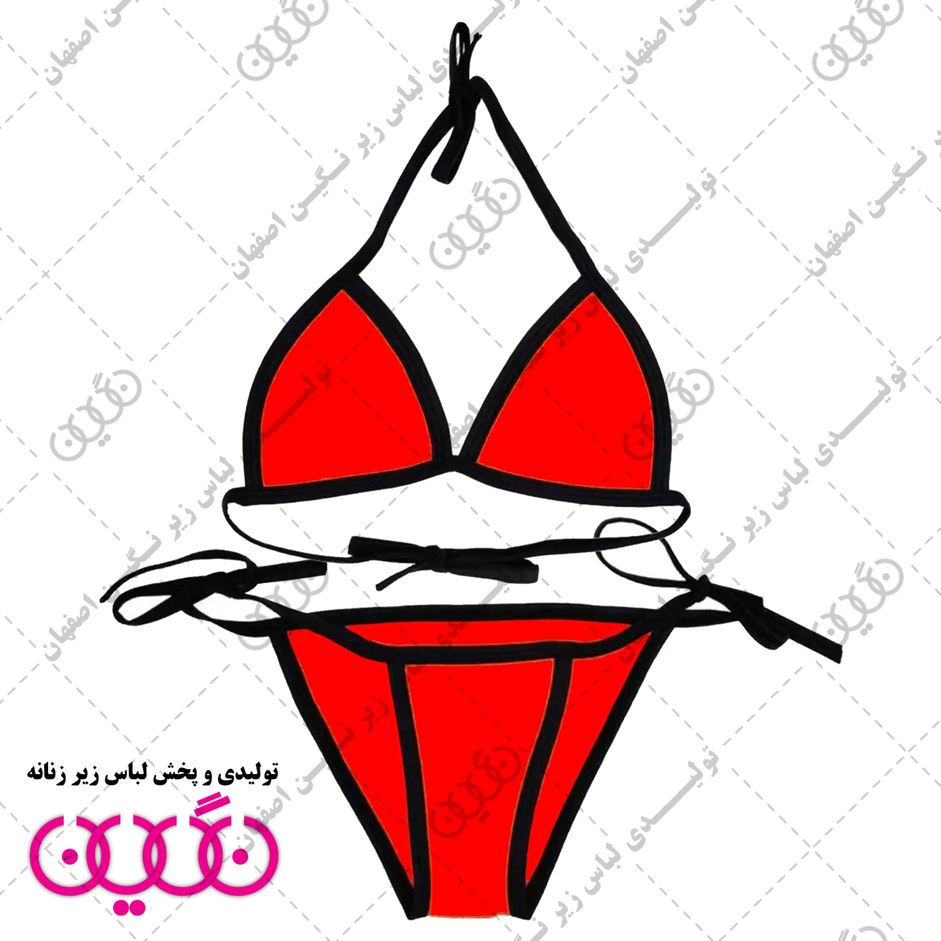 ست شورت و سوتین گره ای(بیکینی)فری سایز خرید از تولیدی