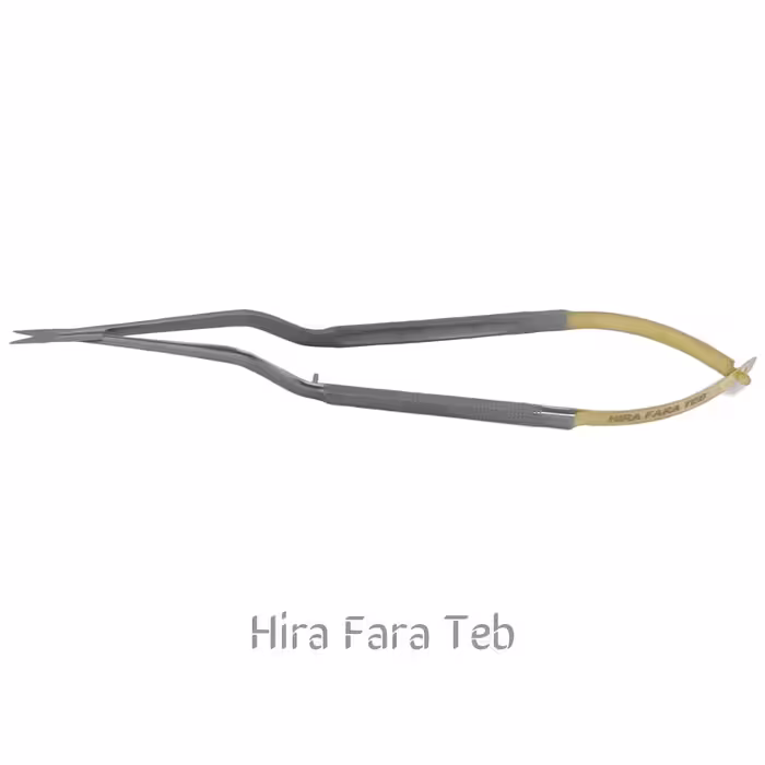 قیچی کاستروویجو یاشارگیل بایونت هیرا فرا طب سایز 20 طلایی  Castroviejo Yasargil Bayonet scissors 