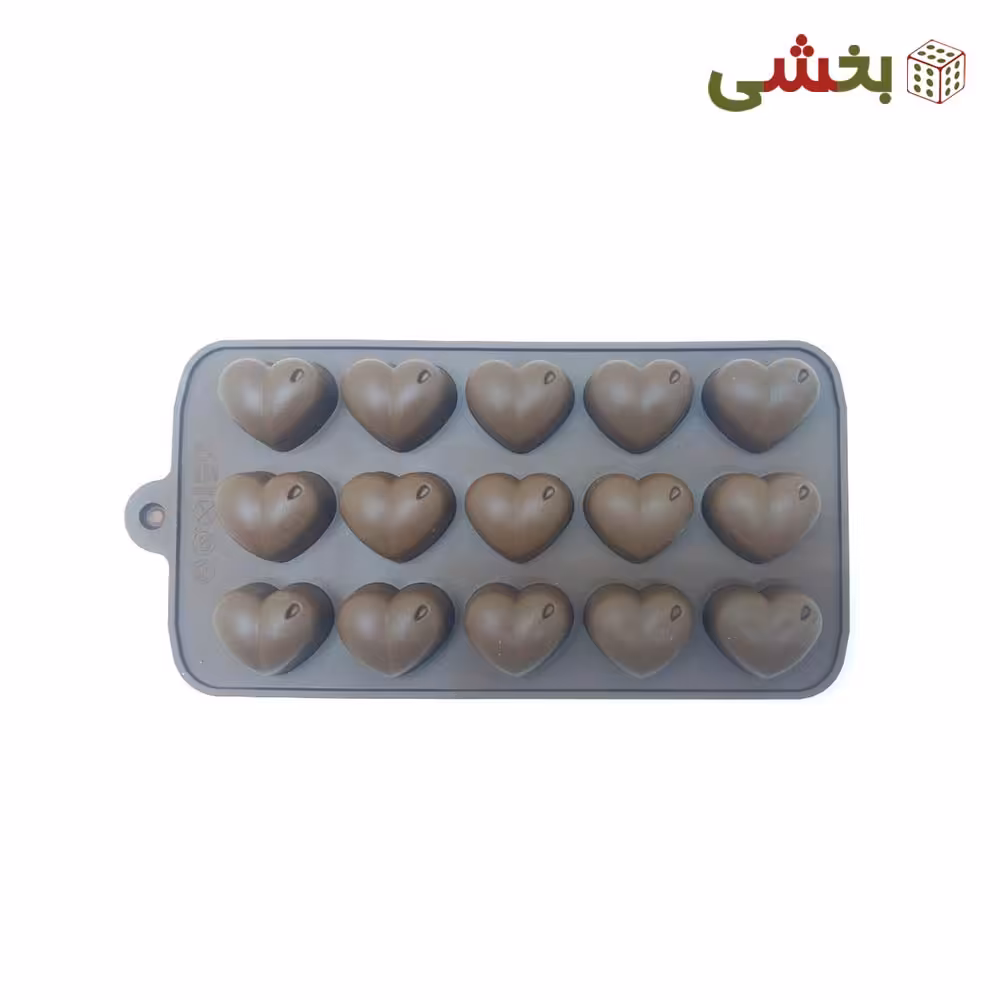 قالب سیلیکونی شکلات طرح قلب گرد