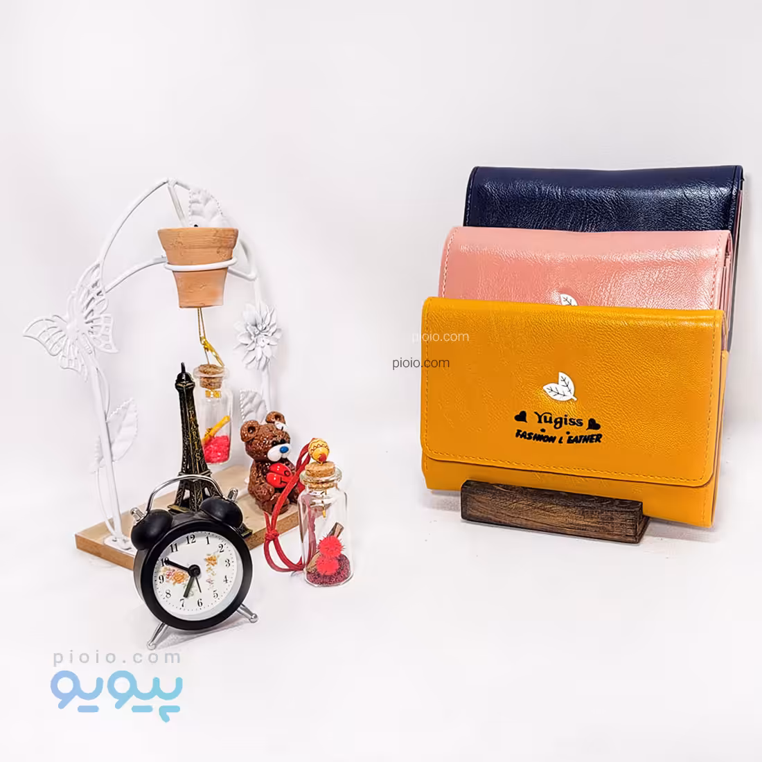 کیف پول سه لت طرح برگ