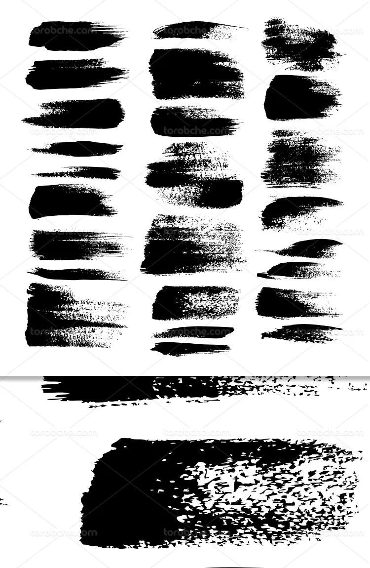 وکتور طرح براش مشکی | گرافیک با طعم تربچه