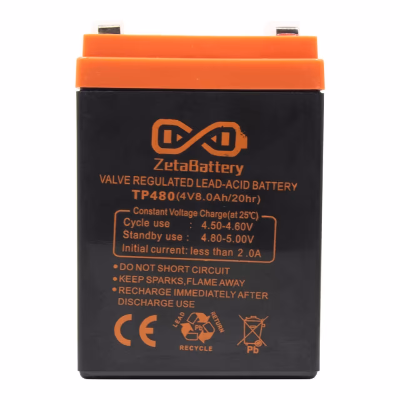 باتری یو پی اس 4 ولت 8 آمپر ساعت زتاباتری مدل TP480