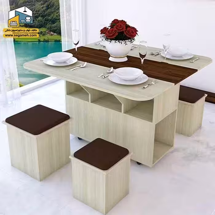 میز ناهارخوری تبدیلی کد DNT09 - فروشگاه سه گامه