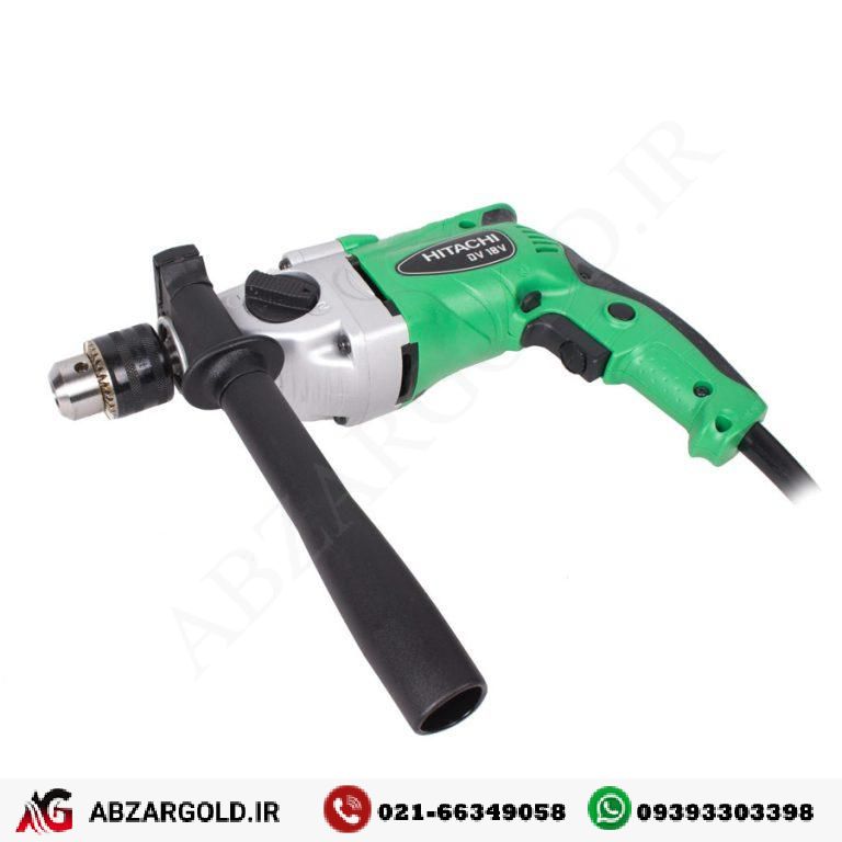 دریل 13 میلیمتر چکشی گیربکسی دو دور هیتاچی مدل DV18V